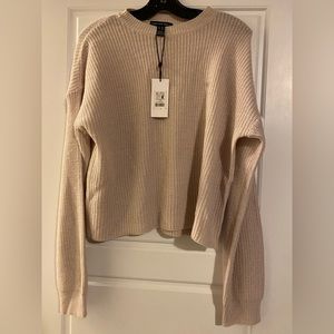 STREETWEAR SOCIETY neutral knit cropped sweater